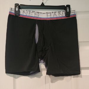 4 Pair Hanes Black Boxer Briefs with Comfort Waistband